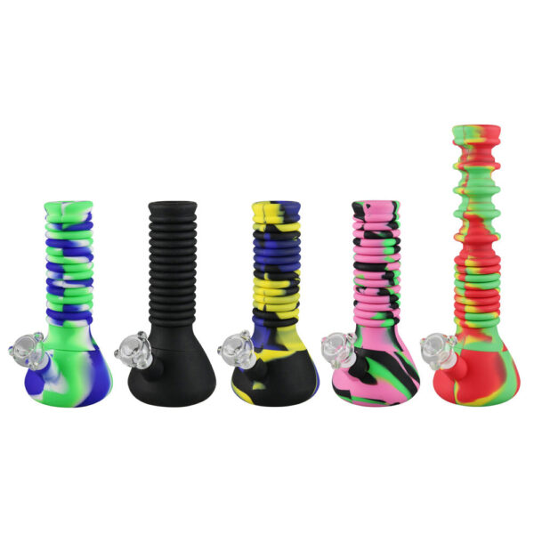 Silicone Extendable Waterpipe 10″-21″ / Colors Vary