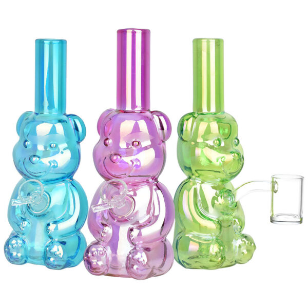 Bear Buddy Electroplated Water Pipe | 6″ | 10mm F