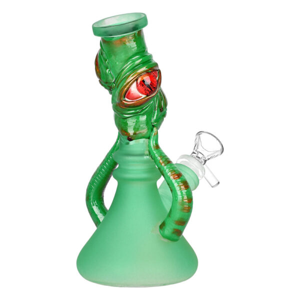 Bleary Eyed Beastie 3D Painted Beaker Water Pipe – 7.5″ / Styles Vary - Image 2