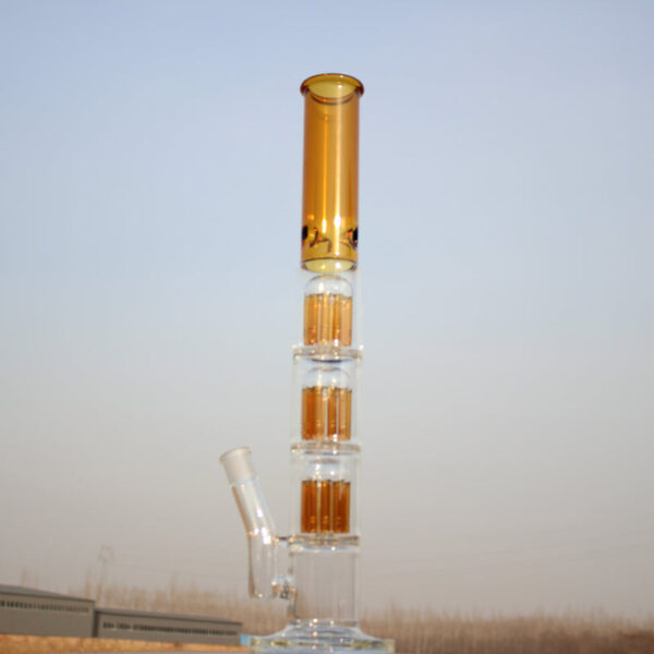 Approx. 19″ Triple Tree Percolator Glass Water Pipe - Image 5