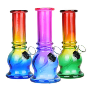 Bell Ombre Glass Mini Water Pipe – 5.75″ / Colors Vary