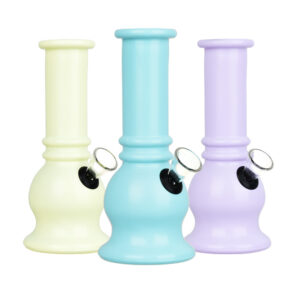 Bell Opaque Glass Mini Water Pipe – 5.75″ / Colors Vary