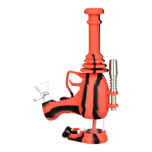 Laser Gun Silicone Water Pipe – 8.5″ / Colors VaryLaser Gun Silicone Water Pipe – 8.5″ / Colors Vary - Image 2
