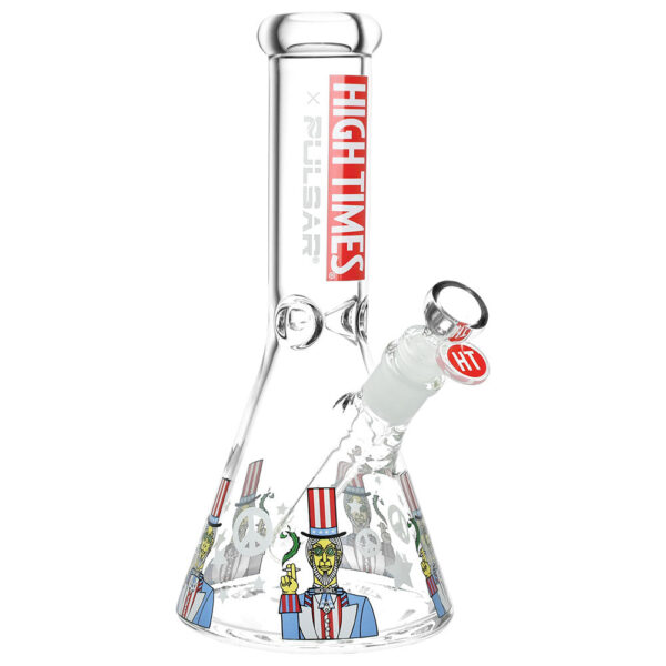 High Times x Pulsar Beaker Water Pipe – Uncle Sam / 10.5″ / 14mm F