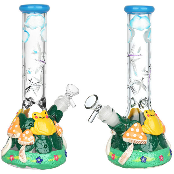 Froggy Friend Fun-guy Beaker Water Pipe | 10″ | 14mm F - Image 4