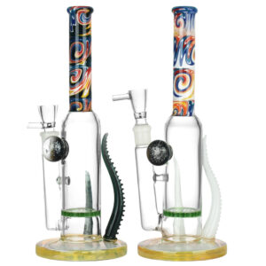 Galaxy Kraken Water Pipe | 9.75″ | 14mm F | Colors Vary