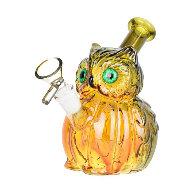 What A Hoot Glass Water Pipe – 5″ / 14mm F / Colors Vary - Image 3