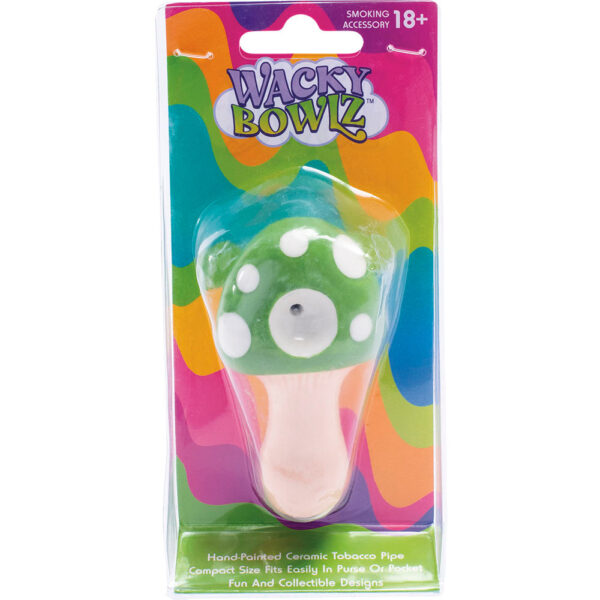 Wacky Bowlz Mushroom Ceramic Pipe | 3.5″ - Image 3