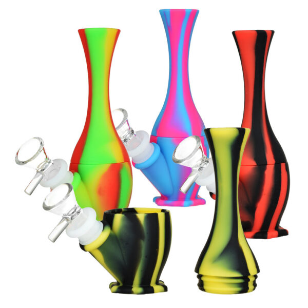 Vase Silicone Water Pipe – 6.25″ / 14mm / Colors Vary