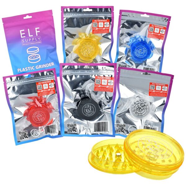 ELF Supply Plastic Grinder – 2″ / 2pc / 6CT BOX