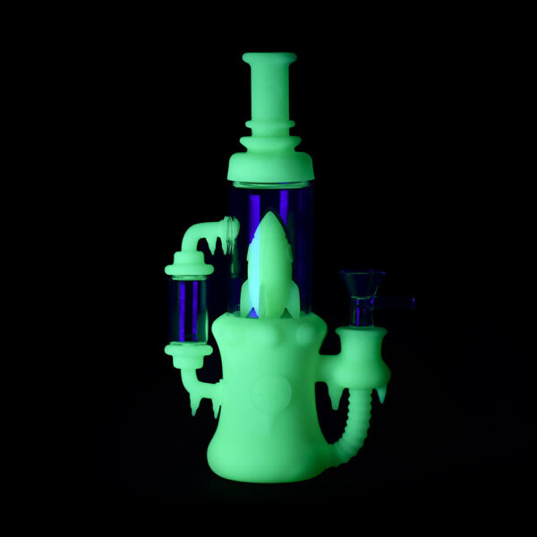 Ritual – 8.5” Silicone Rocket Recycler – UV Titanium White - Image 2