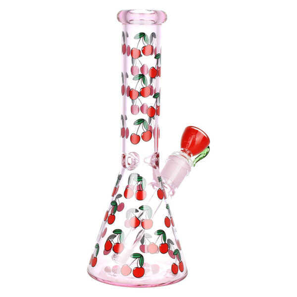 Life Is A Bowl Of Cherries Beaker Water Pipe | 10″ | 14mm F - Image 2