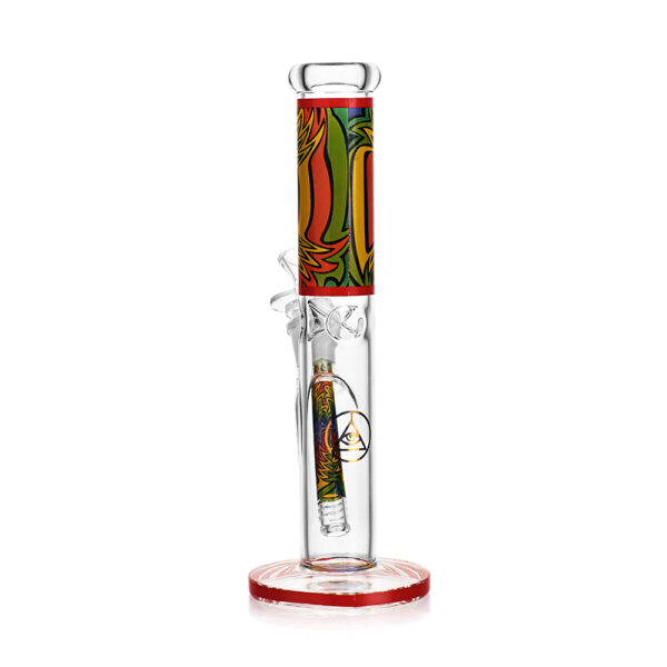 Ritual Smoke – Prism 10″ Glass Straight Tube – Crimson - Image 3