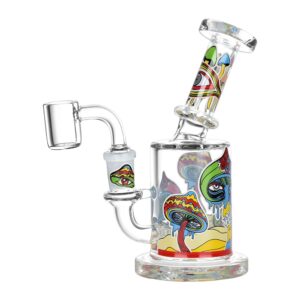 Fungi Eyes, They’re Watching You Glow In The Dark Glass Dab Rig – 6″ / 14mm F