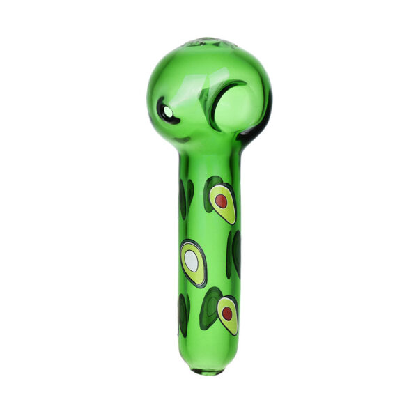 Pulsar Fruit Series Avocado Gold Herb Pipe Glow Duo – 10″ / 14mm F - Image 3