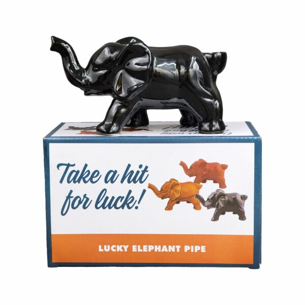 Elephant Novelty Pipe – Black Color - Image 7
