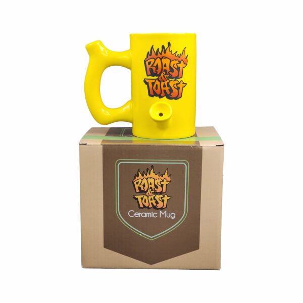 Yellow Roast & toast mug with flames - Image 10