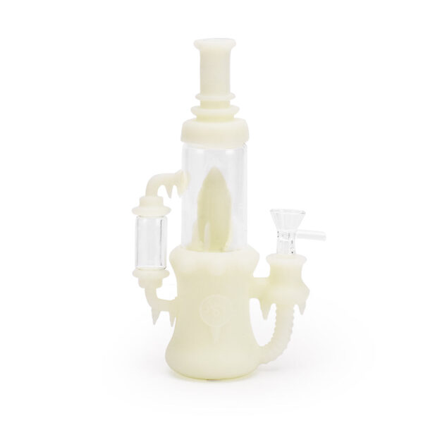 Ritual – 8.5” Silicone Rocket Recycler – UV Titanium White