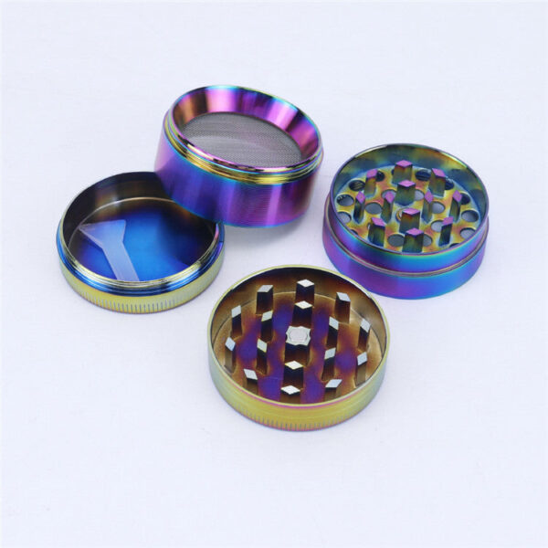 4 Piece Zinc Alloy Iridescent Metal Grinder - Image 5