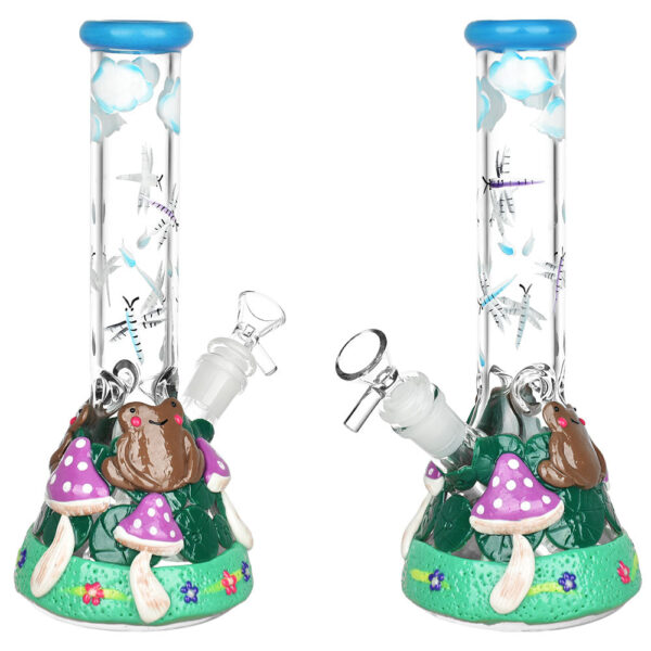 Froggy Friend Fun-guy Beaker Water Pipe | 10″ | 14mm F - Image 2
