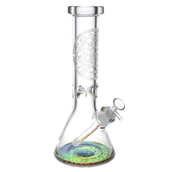 Etched Electroplate Bottom Beaker Bong
