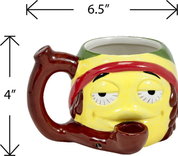 Rasta Emoji Mug Pipe - Image 3