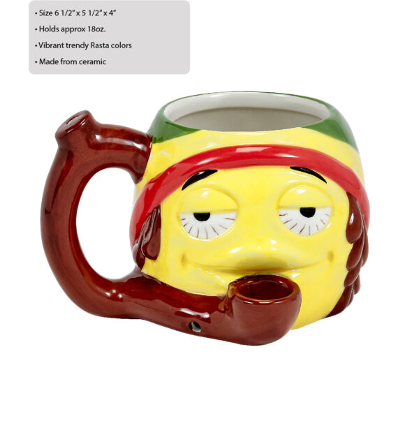Rasta Emoji Mug Pipe - Image 2