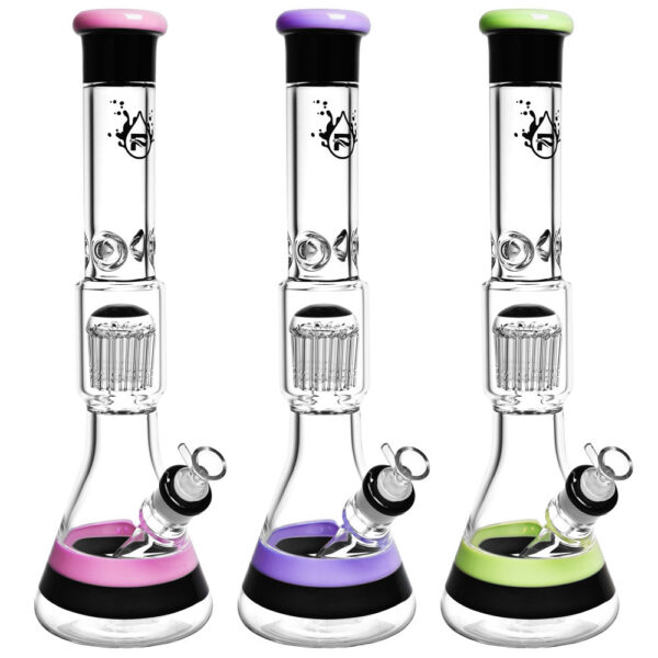 Pulsar Stack Jellyfish Perc Water Pipe- 17″/14mm F/Colors Vary