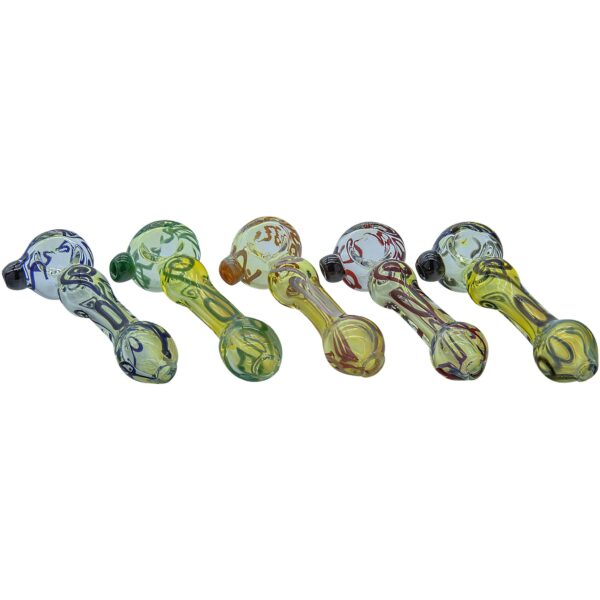 LA Pipes “Painted Warrior Spoon” Glass Pipe - Image 2