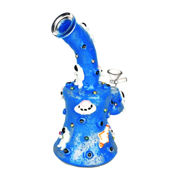 Astronauts 3D Painted Water Pipe – 9.5″ / 14mm F - Image 2
