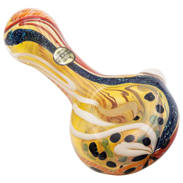LA Pipes “Dollar Pancake” Dichroic Color-Changing Spoon Glass Pipe - Image 7