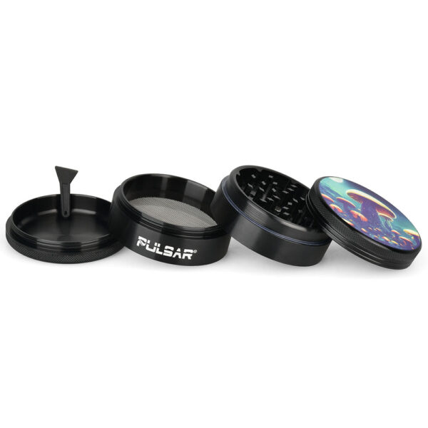 Pulsar Artist Series Metal Grinder – Planet Fungi / 4pc / 2.5″ - Image 2