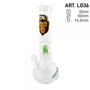 Greenline | 12.5″ Round Glass Water Pipe w/ Dome Perc