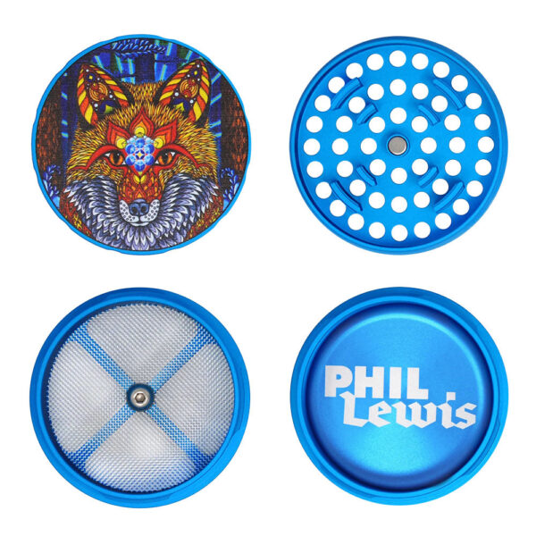 Cali Crusher Homegrown Phil Lewis Fox Grinder -4pc/2.35″ - Image 3
