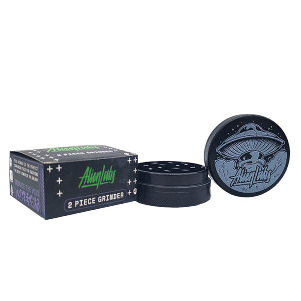Alien Labs Aluminum Grinder – Black Ship / 2pc / 2.25″ - Image 2