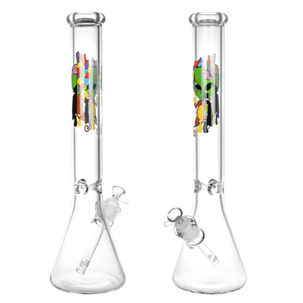 Glass Beaker Bong 17″