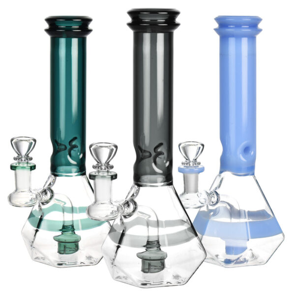 420 Karat Diamond Beaker Water Pipe – 10″/14mm F/Colors Vary