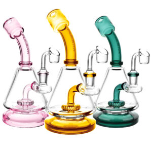 Pulsar Lab Flask Rig – 8″ / 14mm F / Colors Vary