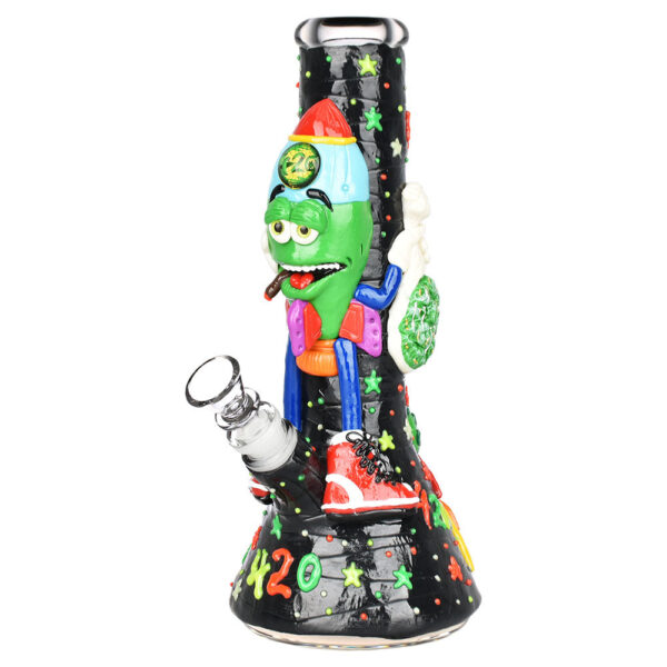 Stoney Rocket Bro 3D Painted Water Pipe – 10.25″ / 14mm F