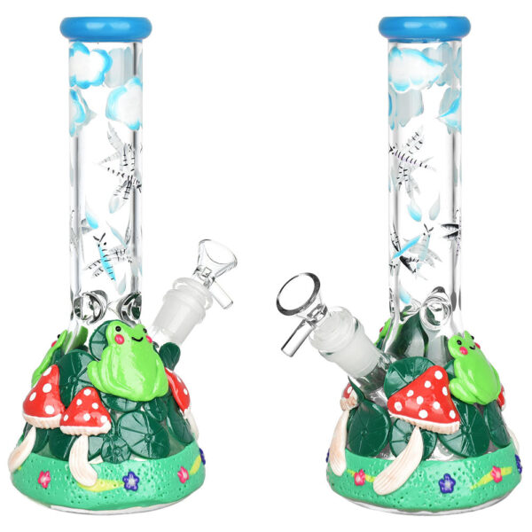 Froggy Friend Fun-guy Beaker Water Pipe | 10″ | 14mm F - Image 3