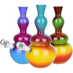 Vase Ombre Soft Glass Water Pipe – 9″ / Colors Vary