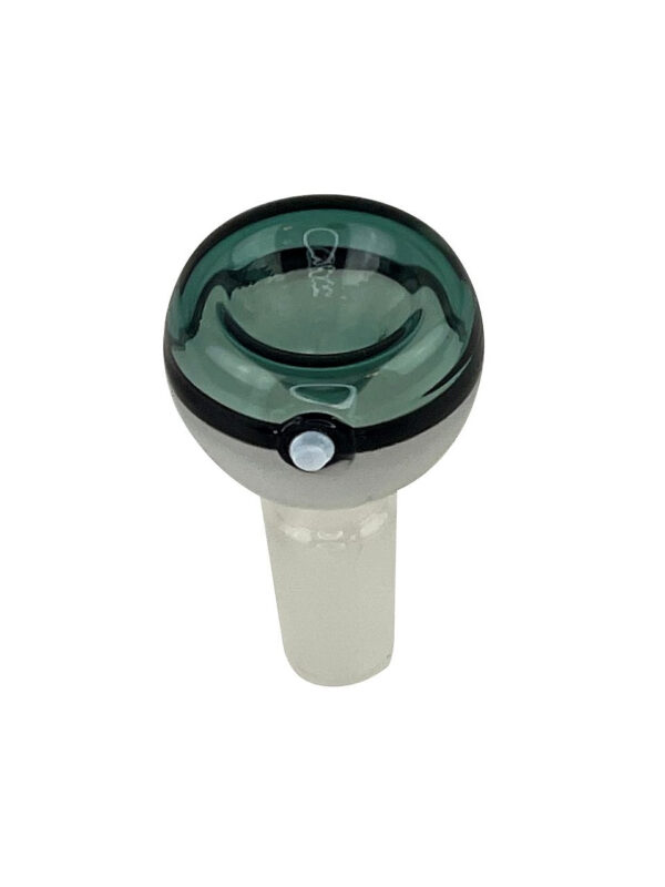 Teal Poke Ball Glass Bong Bowl – 14mm - Image 2