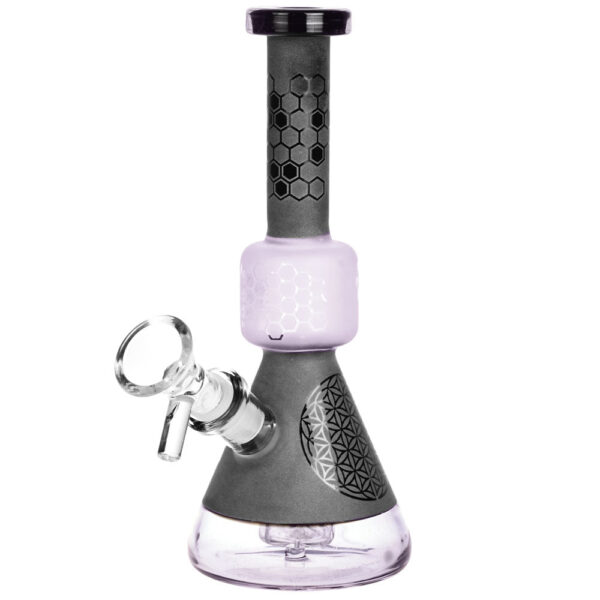 Black Frost Bee Geometry Water Pipe – 7″/14mm F/Colors Vary - Image 5