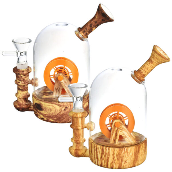 Waterwheel Bell Jar Water Pipe – 6″/14mm F/Designs Vary