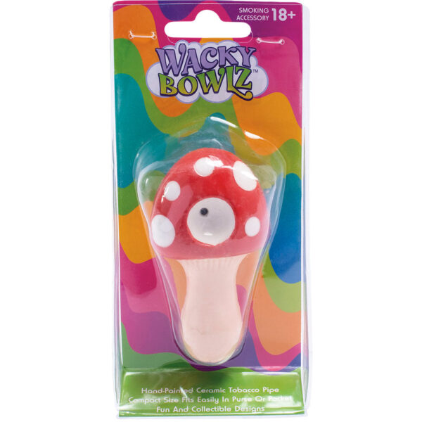 Wacky Bowlz Mushroom Ceramic Pipe | 3.5″ - Image 5