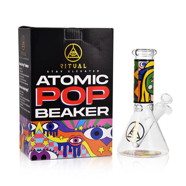 Ritual Smoke – Atomic Pop 8″ Glass Beaker – Distortion