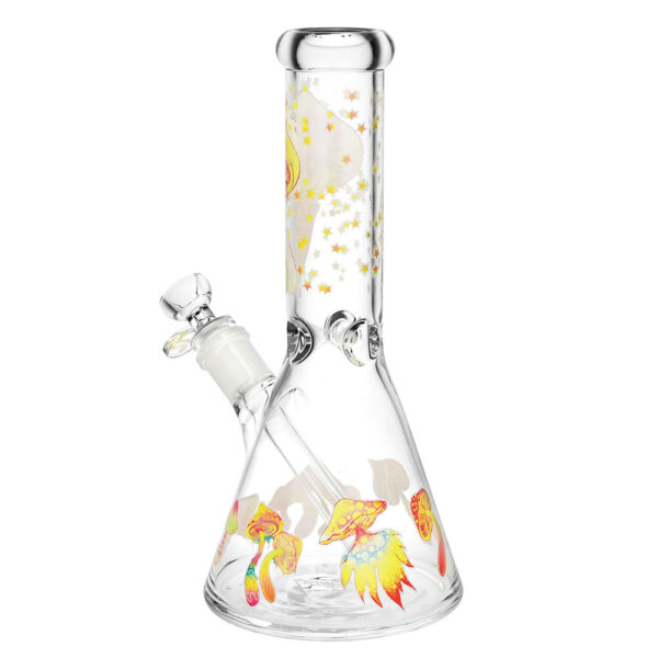 Pulsar Full Wrapped Beaker Water Pipe – 10.5″/14mm F/Watchful Shrooms - Image 2