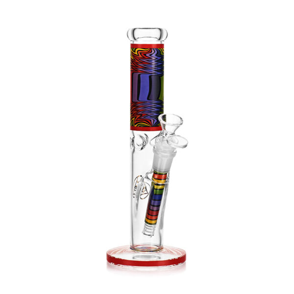 Ritual Smoke – Prism 10″ Glass Straight Tube – Crimson - Image 2