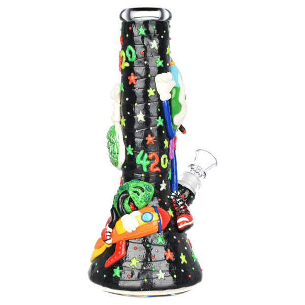Stoney Rocket Bro 3D Painted Water Pipe – 10.25″ / 14mm F - Image 2
