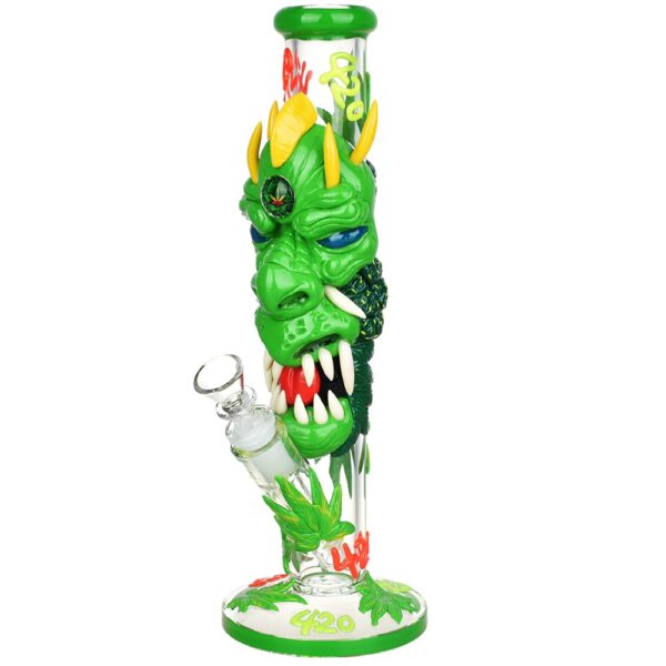 420 Dragon Glow In Dark Tube Water Pipe – 11.8″ / 14mm F